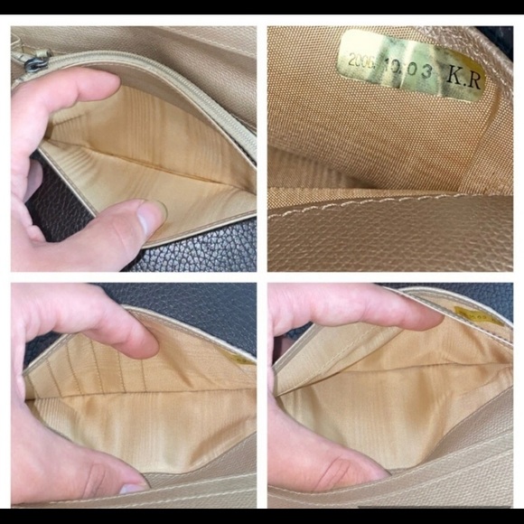 CHANEL CREAM LONG CC CAVIAR FLAP WALLET - Picture 10 of 14